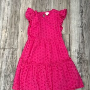 Crewcuts Fuchsia Ruffle Sleeve Dress